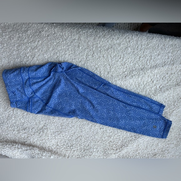 Sweaty Betty size S bluish purple pattern Power leggings - Picture 1 of 5